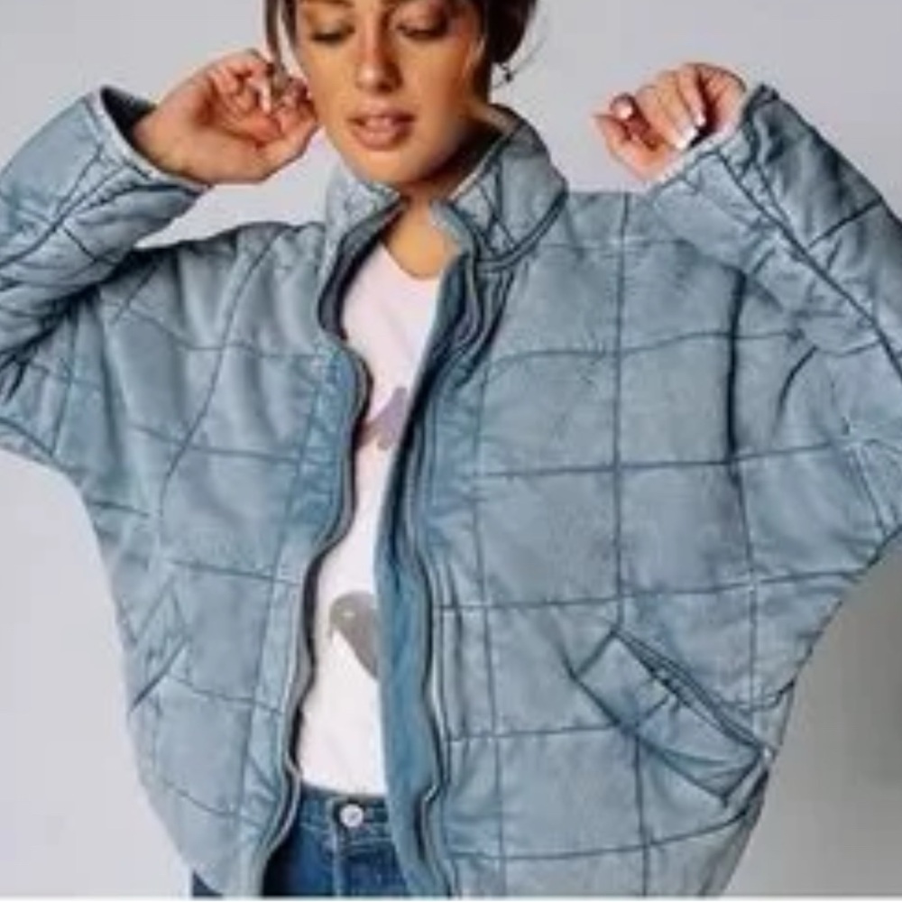 NWT Free People Dolman Quilted knit jacket - Picture 2 of 11